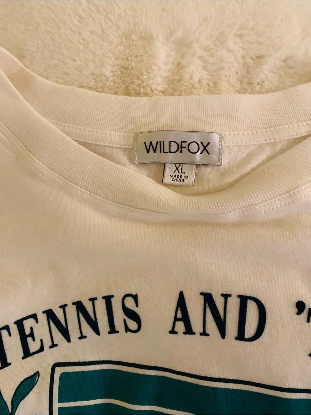 Wildfox Teal White Loungewear Set T-Shirt Shorts Matching Set Women’s XL